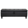 Storage Bench PU Leather Seat Wooden Rectangle Lift Ottoman Entryway Toy Box