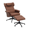 Home Office Swivel Chair Chenille Recliner Sofa Chairs Lounge Armchair Footstool