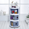Round Bathroom Bedroom 2-5Drawer Storage Unit ABS Cabinet Cupboard Bedside Table