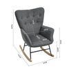 Modern Upholstered Rocking Chair Relaxing Rocking Seat Reading Napping Armchair