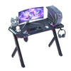 3D Super Cool RGB Neon Gaming Desk PC Laptop Computer Table Gamer Workstation