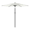 Garden Parasol with Steel White 268x268x226 Q5K9