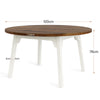 Tribesigns Round Dining Table for 4-6 People, 120CM Farmhouse Kitchen Table