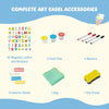 3-in-1 Kids Art Easel Toddler Adjustable Double-sided Wooden Magnetic Easel