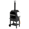 3-Tier Outdoor Garden Pizza Oven w/ Chimney Freestanding Charcoal BBQ Grill