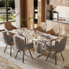 2x High-end Kitchen Swivel Dining Chairs with Metal Leg/Armrest/Upholstered Seat