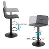 1/2/4/6x Breakfast Bar Stool w/ Backrest Gas Lift Swivel Adjustable Pub Stool