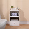 PVC Bedside Table Cabinet with Drawer for Bedroom Sofa Side Table End Tables