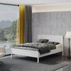6.8FT Wooden Bed Frame White 208cm King Size Solid Wood Pine Bed Frame w/Slatted