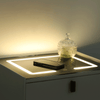 White Chest of Drawer Modern Bedroom Furniture Bedside Table W/ Wireless Kdaxlti