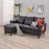 Modern L-Shaped Corner Sofa 2 3 Seater Armchair Couch With Footstool