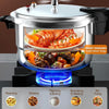 3/5/7L Aluminium Pressure Cooker Quick w/ Lid Latch Indicator Explosion-Proof UK