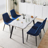 Morden White Dining Table Dining Room Kitchen Garden Table Metal Straight Legs