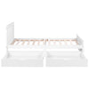 4ft6 3ft White Solid Pine Wooden Bed Frame with 2 Drawers Storage Single Double