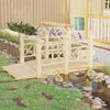 Gecheer Garden with Railings 150x67x56cm Solid Wood Spruce Lawn Pond Y7V8