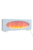 43inch White Freestand Wall Mounted Electric Fireplace Heater LED 7 Colour Fire