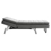 6 Position Adjustable Recliner Sofa Chaise Longue Sleeper Chair Bed Chrome Legs