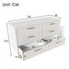 6 Chest of Drawers Bedroom Wooden Drawer and Metal Frame for Bedroom Living Room