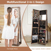 Free-standing Jewelry Armoire Lockable Jewelry Storage Organizer Jewelry Cabinet