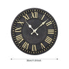 GARDEN ROMAN WALL CLOCK LARGE INDOOR OUTDOOR BIG ROMAN NUMERALS RESIN WATERPROOF