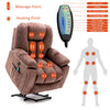 Electric Power Lift Riser Massage & Heated Recliner Chair Armchair Sofa Brown