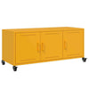 TV Cabinet Stand Unit - Mustard Yellow Cold-rolled Steel Media Console B8F6