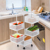 6 Tier Kitchen Rotating Storage Trolley Cart Utility Vegetable Mobile Shelf Chjt