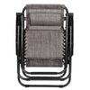 2 PCS Zero Gravity Folding Lounge Beach Chairs Outdoor Recliner in Dark Grey