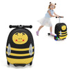 2-in-1 Ride On Scooter Suitcase 19” Kids Travel Luggage Gift Folding Scooter Bee