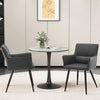 2pcs Faux Leather PU Padded Dining Chairs Kitchen Dining Room Chair W/Metal Legs
