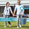 Portable Cooler Side Table 15L Wine Cooler 3-in-1 Outdoor Cocktail Drink Table