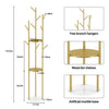 Tall Coat Rack Hat Clothes Stand Hanger Garment Hook Tree Metal Organizer Gold