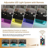 High gloss Coffee Table with RGB LED Lights Living Room Cocktail Table Black