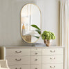 Oval Hallway Hotel Vanity Cabinet Bathroom Mirror Makeup Frame Decorative Mirror