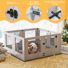 Heavy Duty Dog Playpen Shatter-proof Glass Pet Enclosure Crate Cage Indoor Fence
