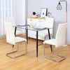 Rectangle Tempered Glass Top Dining Table 120cm Modern Kitchen Furniture Table