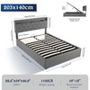 4FT6 OTTOMAN STORAGE BED FRAME WITH USB PORT & LED LIGHT & BLUETOOTH SPEAKER