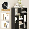 120cm Tall Bookshelf Modern Geometric Bookcase Book Storage Organizer Black