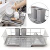 Dish Drainer Kitchen Sink Basket Cutlery Draining Tray Drip Board Plates Holder