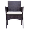 Rattan Garden Furniture 4 Piece Set Black Outdoor Chairs Table Sofa Conservatory