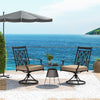 2 PCS Patio Swivel Chairs Outdoor Bistro Dining Chair Set with Soft Cushion