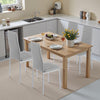 Set of 4 Dining Chairs Padded Seat High back Metal Legs Home Furniture