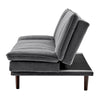 3 Seater Grey Velvet Sofa Bed - Mondaine