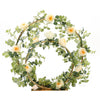 Round Double Hoop Wedding Flower Stand Metal Dual Arch Table Centrepiece Decor