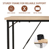 Flamaker 80/100cm Office Desk Computer Desk Home Office Workstation Metal Frame