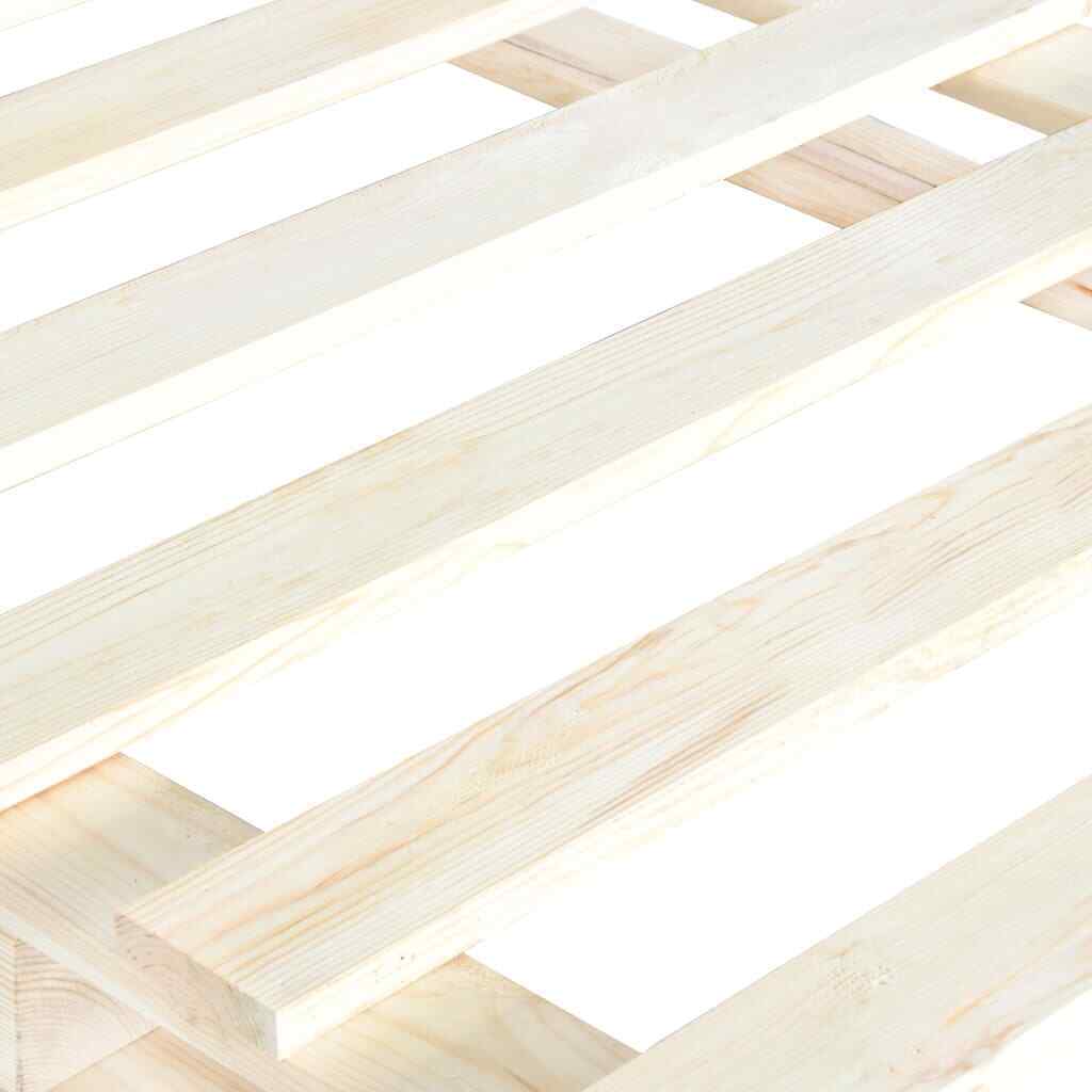 Bed Frame with Headboard 140x200 Solid Wood Pine K3Q9