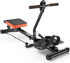 Folding Rowing Machine with LCD Monitor, Hydraulic Rower Machine with 12 Resi...