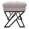 Bedroom Dining Room Bench Linen Padded Steel Legs Hallway Window Seat Stool