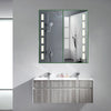 LED Bathroom Mirror Cabinet Wall Mounted 2 Shelves Storage With Bluetooth Socket