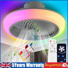 Modern LED Ceiling Fan with Light Dimmable RGB Ceiling Fan Lamp Remote Npzueagnc